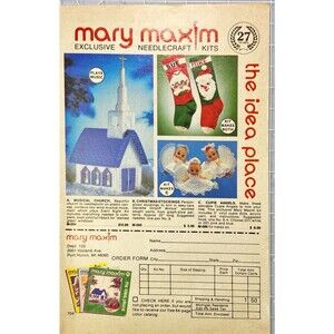 Mary Maxim Needlecraft Kits "The Idea Place" Vintage Print Ad 1983